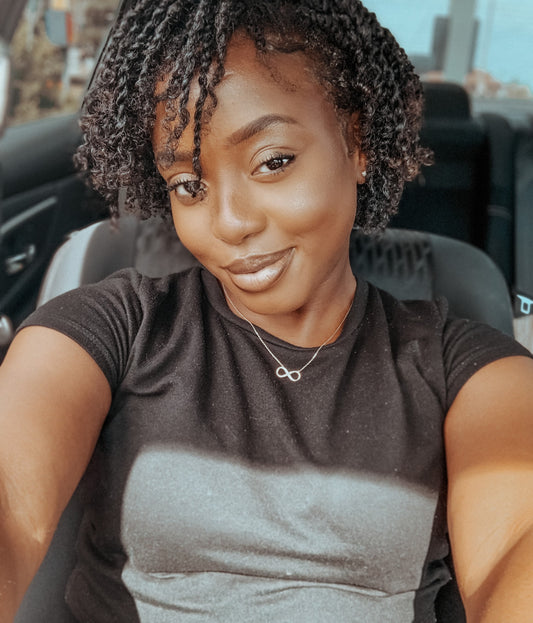 Mini twists on natural hair