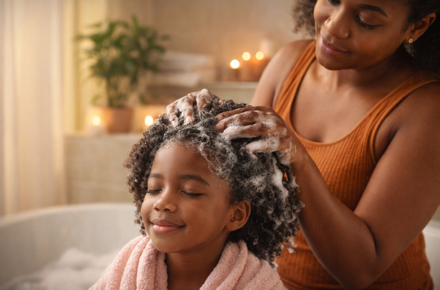 Cool Mint Curl Cleanser Kids Shampoo – Sulfate-Free, Gentle for Afro, Curly & Wavy Hair
