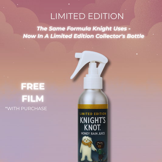 Limited Edition Knights Knot Kids - Honey Rain Juice Forever bottle