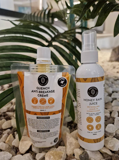 Gift Duo - Travel + Trial Duo : Honey Rain Juice & Quench